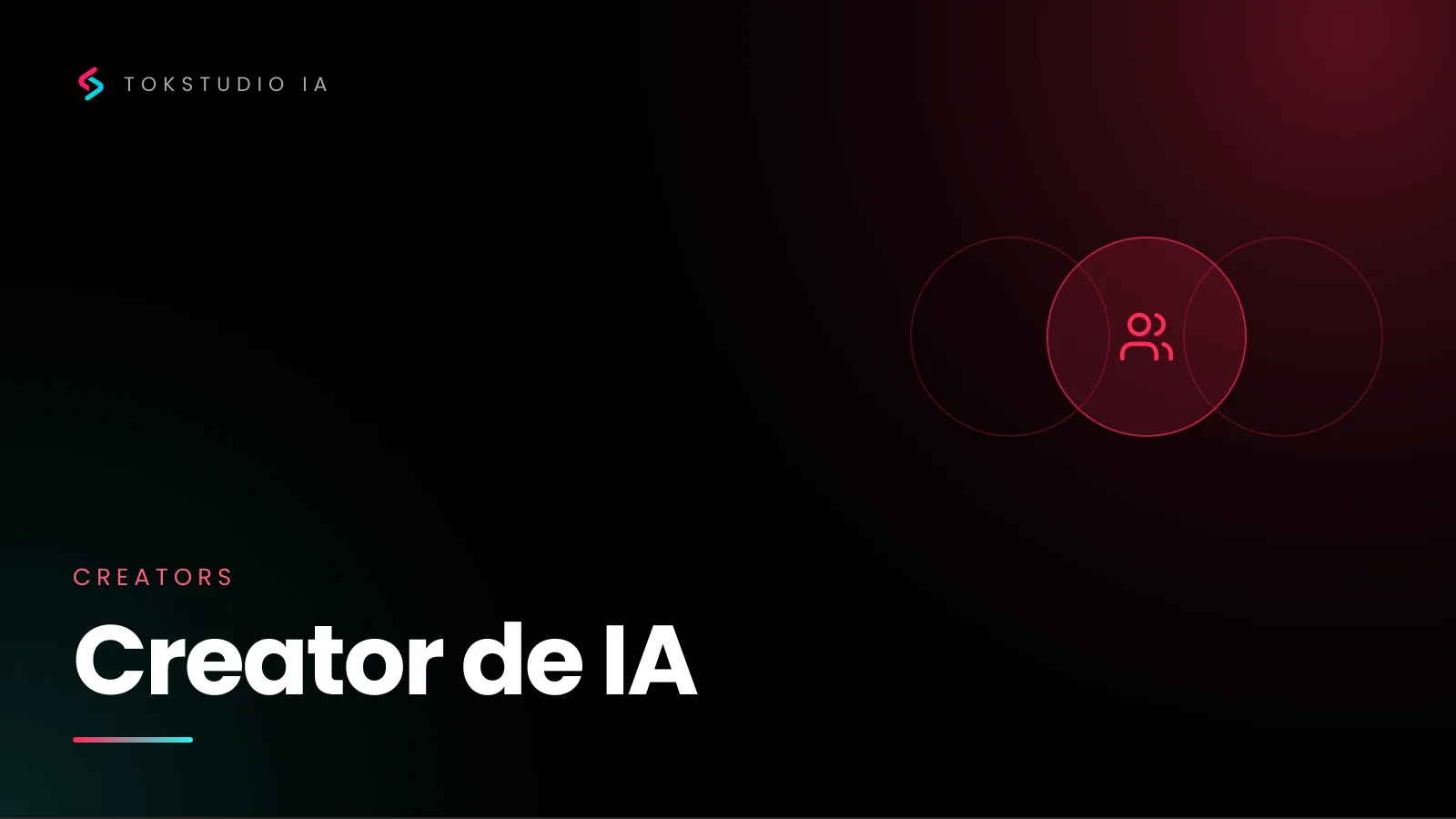 Capa escura com três anéis sobrepostos em rosa e o texto "Creator de IA"
