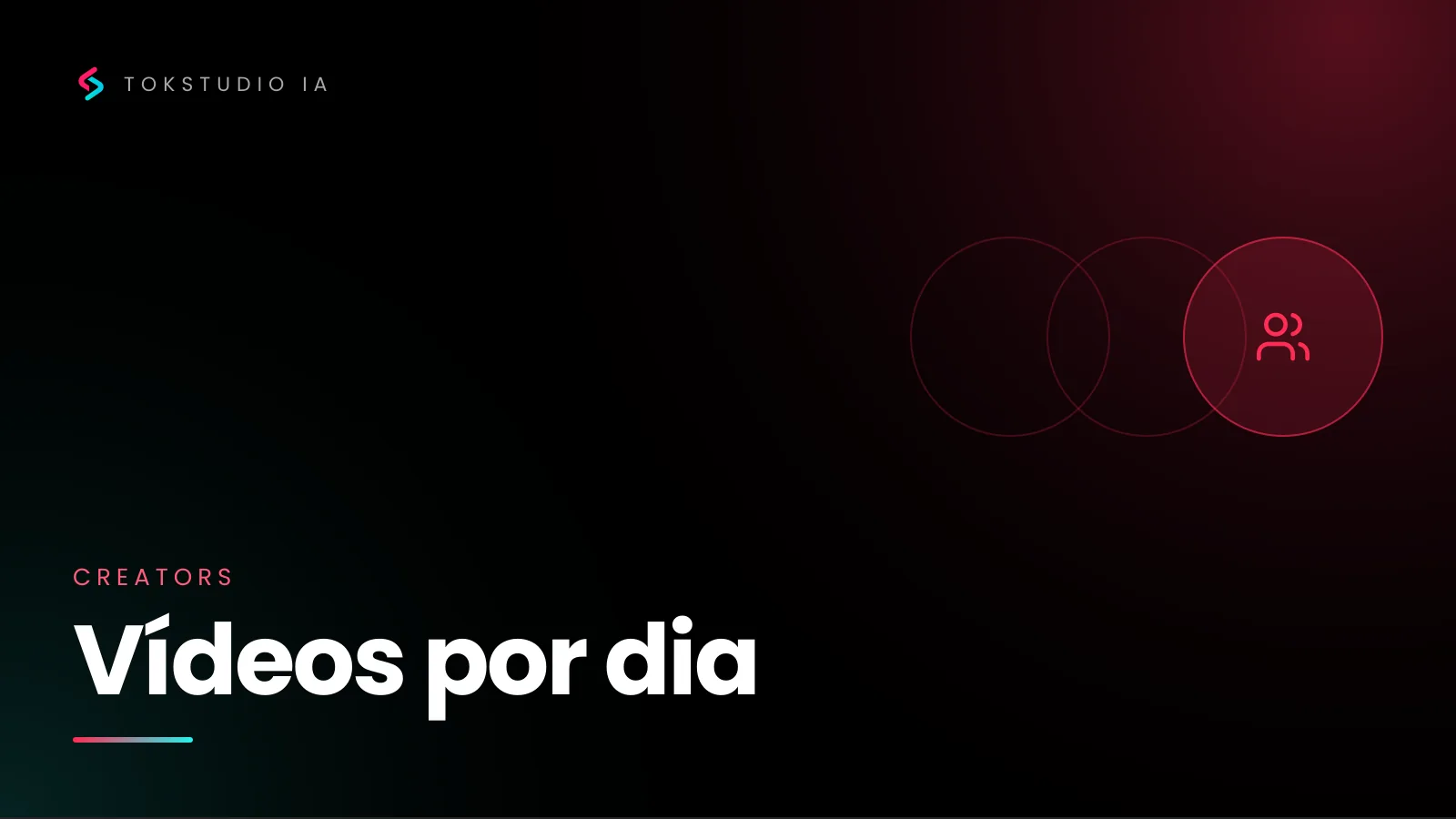 Capa escura com três anéis sobrepostos em rosa e o texto "Vídeos por dia"